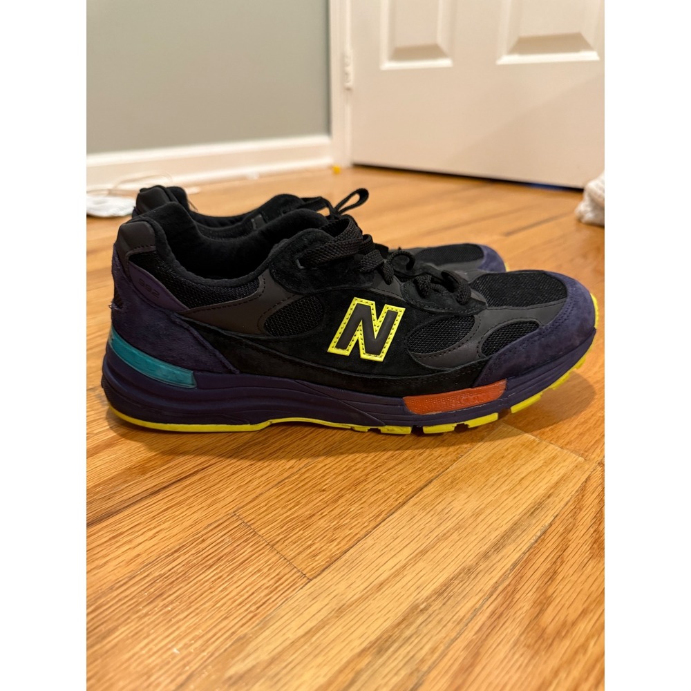 New Balance 992 Made USA M992LT Black Purple Lime Running Shoes Mens 11